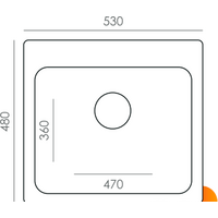 Кухонная мойка Quartz Bond 530 (уголь) - Превью изображения №3 — Интернет-магазин Time-Shop