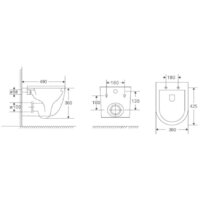 Унитаз подвесной Berges Wasserhaus Okus Rimless 043392 (с сиденьем) - Превью изображения №9 — Интернет-магазин Time-Shop