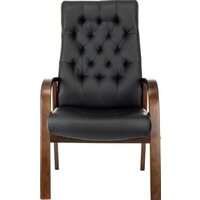Офисное кресло Бюрократ T-9928WALNUT-CF/B (черный) - Превью изображения №2 — Интернет-магазин Time-Shop