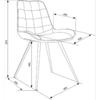 Стул Бюрократ CH-K2 4 шт (коричневый Holland 74/черный) - Превью изображения №8 — Интернет-магазин Time-Shop