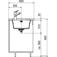 Кухонная мойка Franke Kubus 2 KNG 110-62 125.0512.515 (оникс) - Превью изображения №4 — Интернет-магазин Time-Shop