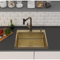 Кухонная мойка Roxen Simple 560220-60G - Превью изображения №3 — Интернет-магазин Time-Shop