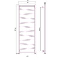 Полотенцесушитель Сунержа Сирокко 1200х400 00-0253-1240 - Превью изображения №4 — Интернет-магазин Time-Shop