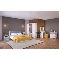 Кровать Аквилон Акцент №900М (белое сияние/веллюкс 49) - Превью изображения №5 — Интернет-магазин Time-Shop