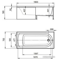 Ванна Alex Baitler Michigan 180х70 - Превью изображения №4 — Интернет-магазин Time-Shop