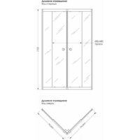 Душевой уголок Метакам Universal Black 90x90 KKS_013568 (прозрачное стекло) - Превью изображения №5 — Интернет-магазин Time-Shop