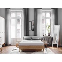 Кровать Мебельград Калгари 1600 (дуб натуральный светлый/белый матовый) - Превью изображения №5 — Интернет-магазин Time-Shop