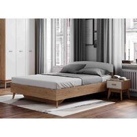 Кровать Мебельград Калгари 1600 (дуб натуральный светлый/белый матовый) - Превью изображения №3 — Интернет-магазин Time-Shop