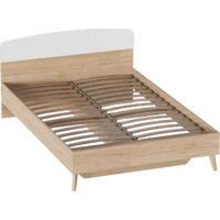 Кровать Мебельград Калгари 1600 (дуб натуральный светлый/белый матовый) - Превью изображения №2 — Интернет-магазин Time-Shop