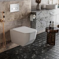 Унитаз подвесной Roxen Porto One Rimless 6 в 1 StounFix Dual Fresh 639404 (белое стекло) - Превью изображения №11 — Интернет-магазин Time-Shop