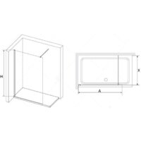 Душевая стенка RGW WA-010B 70 (черный/матовое стекло) - Превью изображения №3 — Интернет-магазин Time-Shop