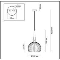 Подвесная люстра Odeon Light Runga 4766/1 - Превью изображения №2 — Интернет-магазин Time-Shop