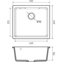 Кухонная мойка GranFest Urban GF-UR-4550 (черный) - Превью изображения №3 — Интернет-магазин Time-Shop