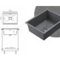 Кухонная мойка Polygran Blade 550 (черный) - Превью изображения №2 — Интернет-магазин Time-Shop