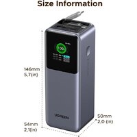 Внешний аккумулятор Ugreen PB726 95670B 20000mAh (серый) - Превью изображения №3 — Интернет-магазин Time-Shop