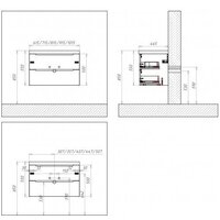  BelBagno Тумба под умывальник Etna-900-2C-SO-RW-P (rovere moro) - Превью изображения №3 — Интернет-магазин Time-Shop