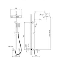 Душевая система  Haiba HB24639 - Превью изображения №4 — Интернет-магазин Time-Shop