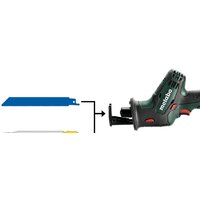 Сабельная пила Metabo SSE 18 LTX Compact 602266500 (с 2-мя АКБ 2 Ач, кейс) - Превью изображения №5 — Интернет-магазин Time-Shop