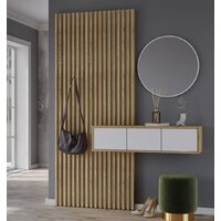 Стенка Интерлиния Lagom-2 LG-P (белый платинум/дуб золотой) - Превью изображения №2 — Интернет-магазин Time-Shop