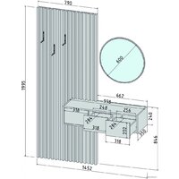 Стенка Интерлиния Lagom-2 LG-P (белый платинум/дуб золотой) - Превью изображения №3 — Интернет-магазин Time-Shop