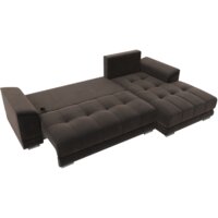 Угловой диван Лига диванов НордСтар правый 121109 (велюр коричневый/подушки велюр коричневый) - Превью изображения №7 — Интернет-магазин Time-Shop