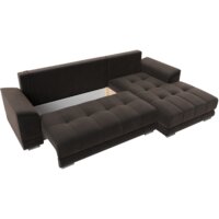 Угловой диван Лига диванов НордСтар правый 121109 (велюр коричневый/подушки велюр коричневый) - Превью изображения №6 — Интернет-магазин Time-Shop