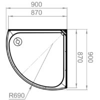 Душевая кабина Domani-Spa Simple 99 (белые стенки, прозрачное стекло) - Превью изображения №2 — Интернет-магазин Time-Shop