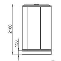 Душевая кабина Domani-Spa Simple 99 (белые стенки, прозрачное стекло) - Превью изображения №3 — Интернет-магазин Time-Shop
