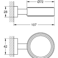 Держатель для мыльницы и стакана Grohe Essentials Cube 40508001 - Превью изображения №2 — Интернет-магазин Time-Shop