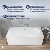 Ванна Lauter Ava 160 21208060 (с ножками и сифоном 21Y11010 хром) - Превью изображения №4 — Интернет-магазин Time-Shop