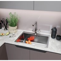 Кухонная мойка Mixline Pro 552932 (сатин, с сифоном) - Превью изображения №6 — Интернет-магазин Time-Shop