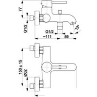 Смеситель Armatura Moza 5034-010-00 - Превью изображения №2 — Интернет-магазин Time-Shop
