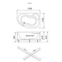Ванна Triton Мари 170х110 левая - Превью изображения №4 — Интернет-магазин Time-Shop
