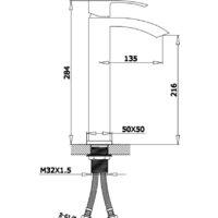 Смеситель Kern 1565 (матовое золото) - Превью изображения №2 — Интернет-магазин Time-Shop