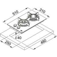 Варочная панель Franke FHCR 302 2G HE BK C - Превью изображения №2 — Интернет-магазин Time-Shop