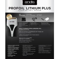 Электробритва Andis ProFoil Lithium Plus Titanium Foil Shaver TS-2 - Превью изображения №7 — Интернет-магазин Time-Shop