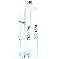 Душевая система  ЦС Гармония №4 D200 ДС0001-9К - Превью изображения №2 — Интернет-магазин Time-Shop