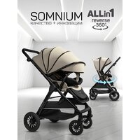Коляска прогулочная «книга» Amarobaby Somnium AB25-10SOMNIUM/03 (бежевый) - Превью изображения №2 — Интернет-магазин Time-Shop