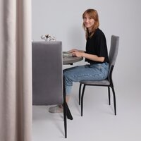 Кухонный стол Мамадома Rondo M-100 раздвижной 100-135 (дымчатая керамика/черный) - Превью изображения №7 — Интернет-магазин Time-Shop