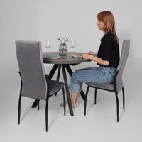 Кухонный стол Мамадома Rondo M-100 раздвижной 100-135 (дымчатая керамика/черный) - Превью изображения №8 — Интернет-магазин Time-Shop