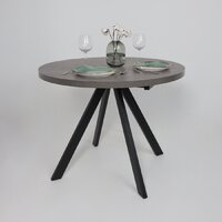 Кухонный стол Мамадома Rondo M-100 раздвижной 100-135 (дымчатая керамика/черный) - Превью изображения №12 — Интернет-магазин Time-Shop