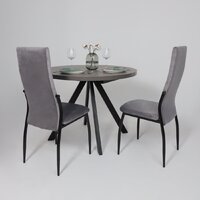 Кухонный стол Мамадома Rondo M-100 раздвижной 100-135 (дымчатая керамика/черный) - Превью изображения №10 — Интернет-магазин Time-Shop