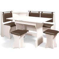 Анмикс ЛДСП с кухонным уголком (бодега/кожзам коричневый)