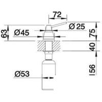 Дозатор для моющего средства Blanco Tiga (хром) - Превью изображения №3 — Интернет-магазин Time-Shop