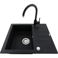 Кухонная мойка Kernau KGS A 4560 1B1D Black Metallic - Превью изображения №6 — Интернет-магазин Time-Shop