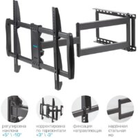 Кронштейн для телевизора Kromax GALACTIC-61 (черный) - Превью изображения №7 — Интернет-магазин Time-Shop