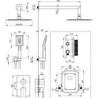 Душевая система  Deante Alpinia BXYZ0GAM - Превью изображения №2 — Интернет-магазин Time-Shop
