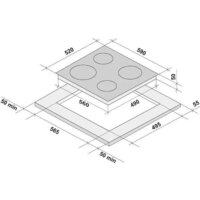Варочная панель Krona Asten 60 BL - Превью изображения №7 — Интернет-магазин Time-Shop