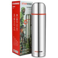 Термос StarWind 20-1200 1.2л (серебристый/красный) - Превью изображения №15 — Интернет-магазин Time-Shop