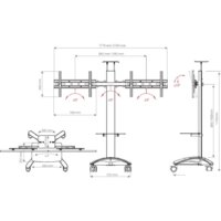 Стойка для телевизора Arm Media PT-Stand-15 (серебристый) - Превью изображения №19 — Интернет-магазин Time-Shop